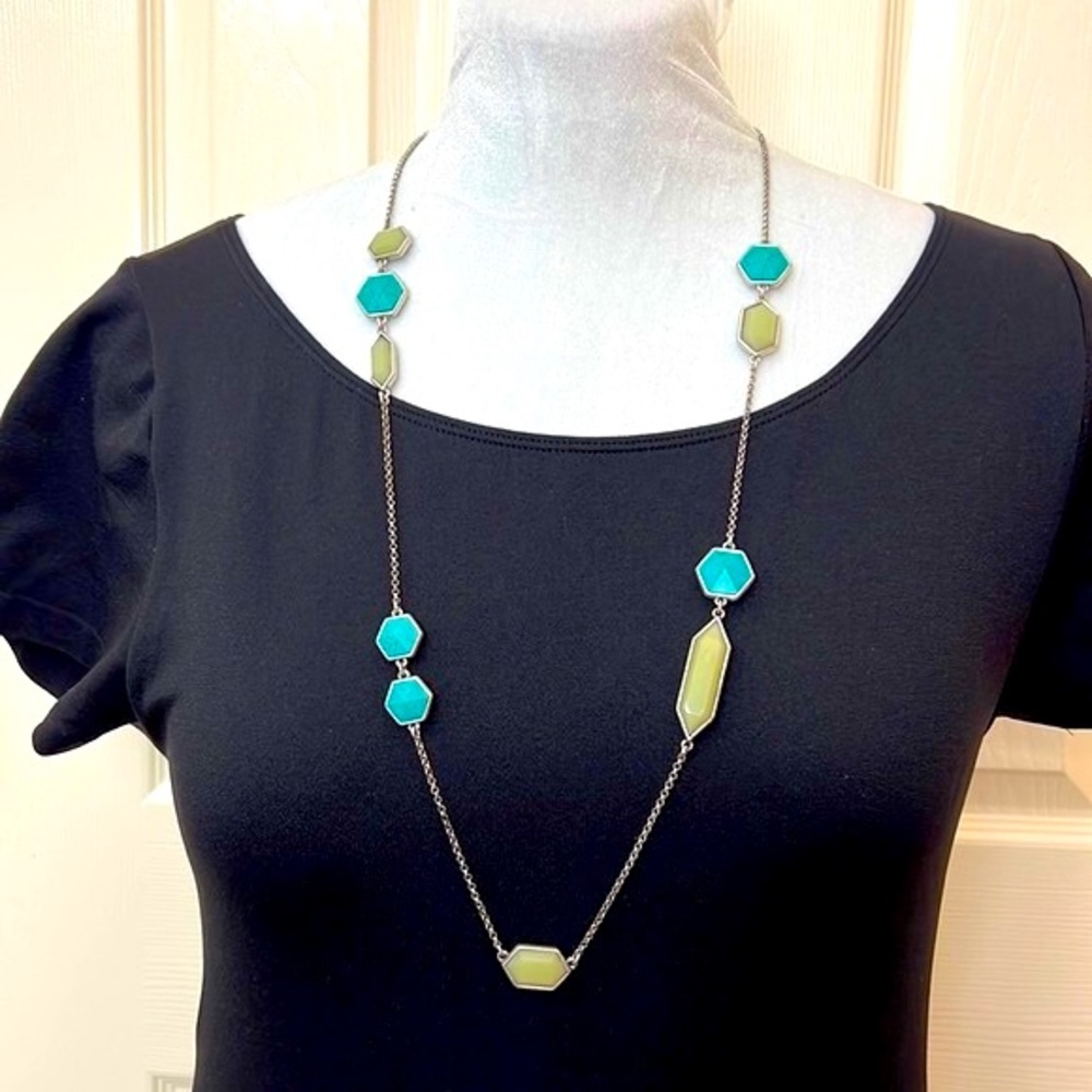 Lucky Brand Necklace with Turquoise and Green beads